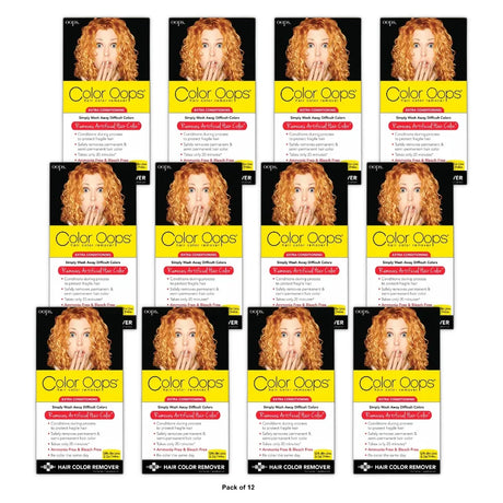 Color Oops Extra Conditioning Hair Color Remover Bleach Free Dye Remover (Pack of 12)