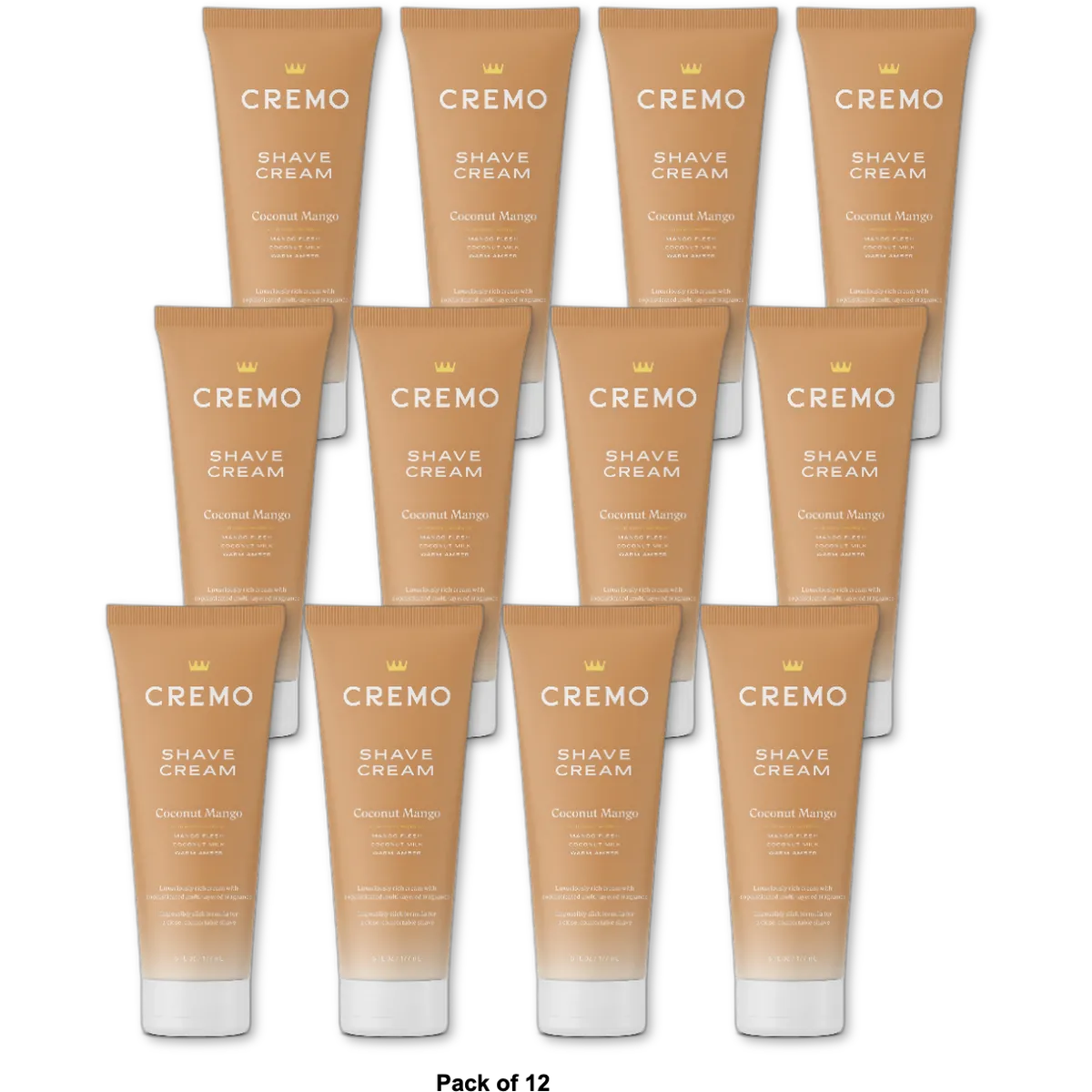 Cremo Astonishingly Superior Coconut Mango Moisturizing Shave Cream 6Oz (Pack of 12)