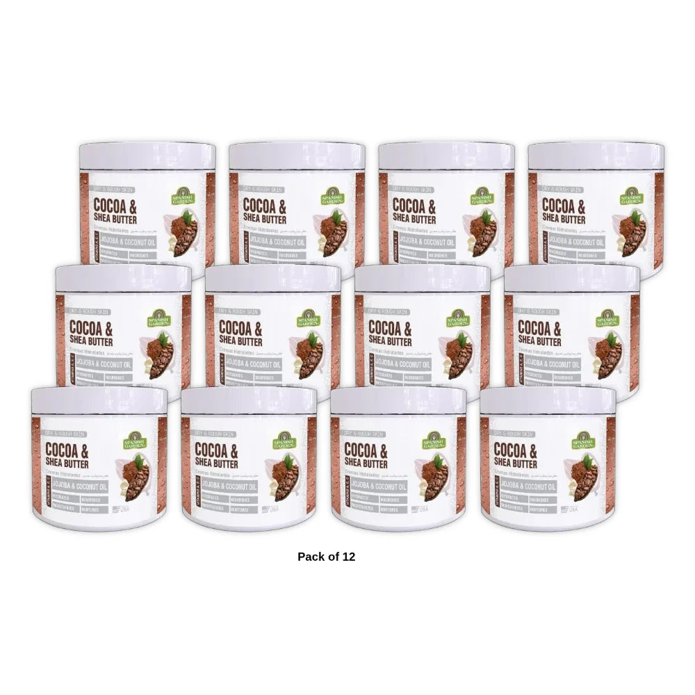 Spanish Garden 18130 Dry & Rough Skin Cream (Cocoa & Shea Butter) 2 Oz (Pack of 24)