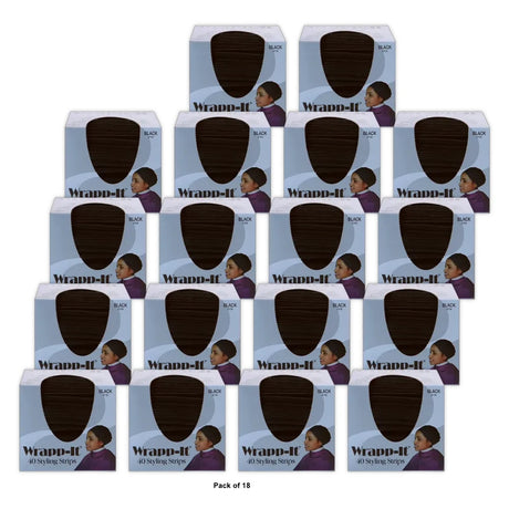 Graham Professional Wrap-It Maximum Strength Styling Wrap Black 40 Each (Pack of 18)