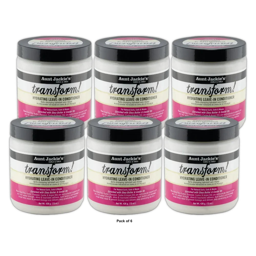 Aunt Jackie s - Transform! Hydrating Leave-In Conditioner 15 Oz (Pack of 6)