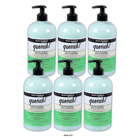 Aunt Jackie s Curls and Coils Quench Large 24oz Family Sized Pump Moisture Int (Pack of 6)