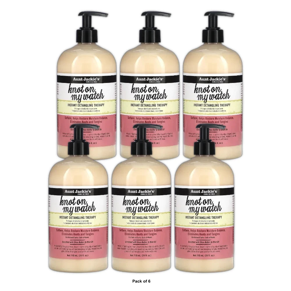 Knot On My Watch Instant Detangling Therapy 24 fl oz (710 ml) Aunt Jackie s C (Pack of 6)
