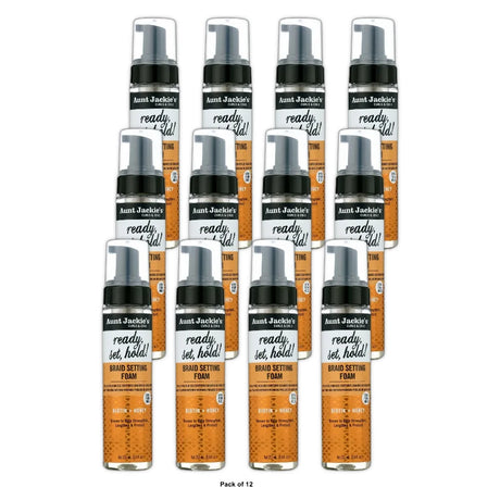 Aunt Jackie?s Braid & Twist Collection Ready Set Hold Braid Setting Foam 8.5. Oz (Pack of 12)