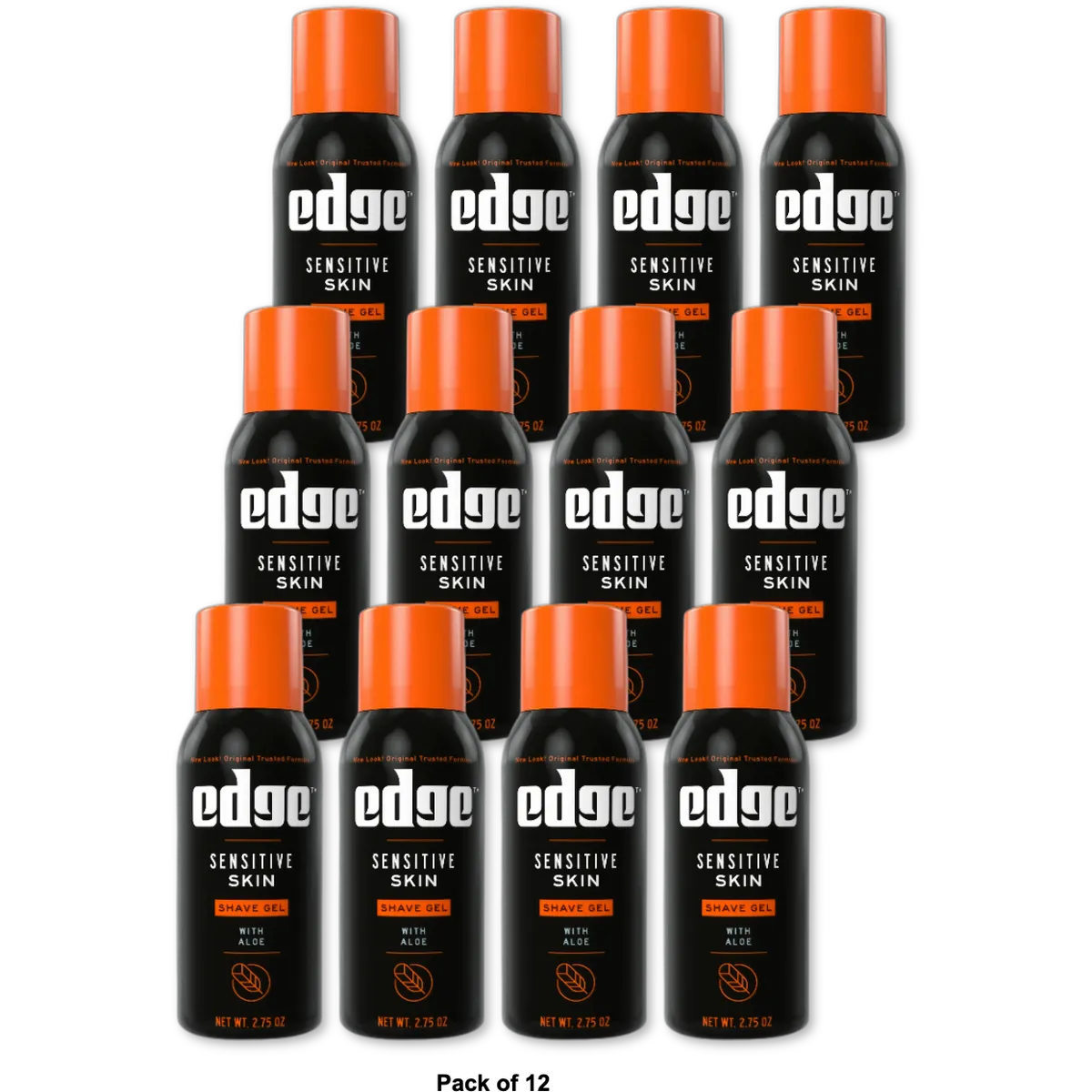 Edge Shave Gel Sensitive Skin With Aloe 2.75Oz (Pack of 12)