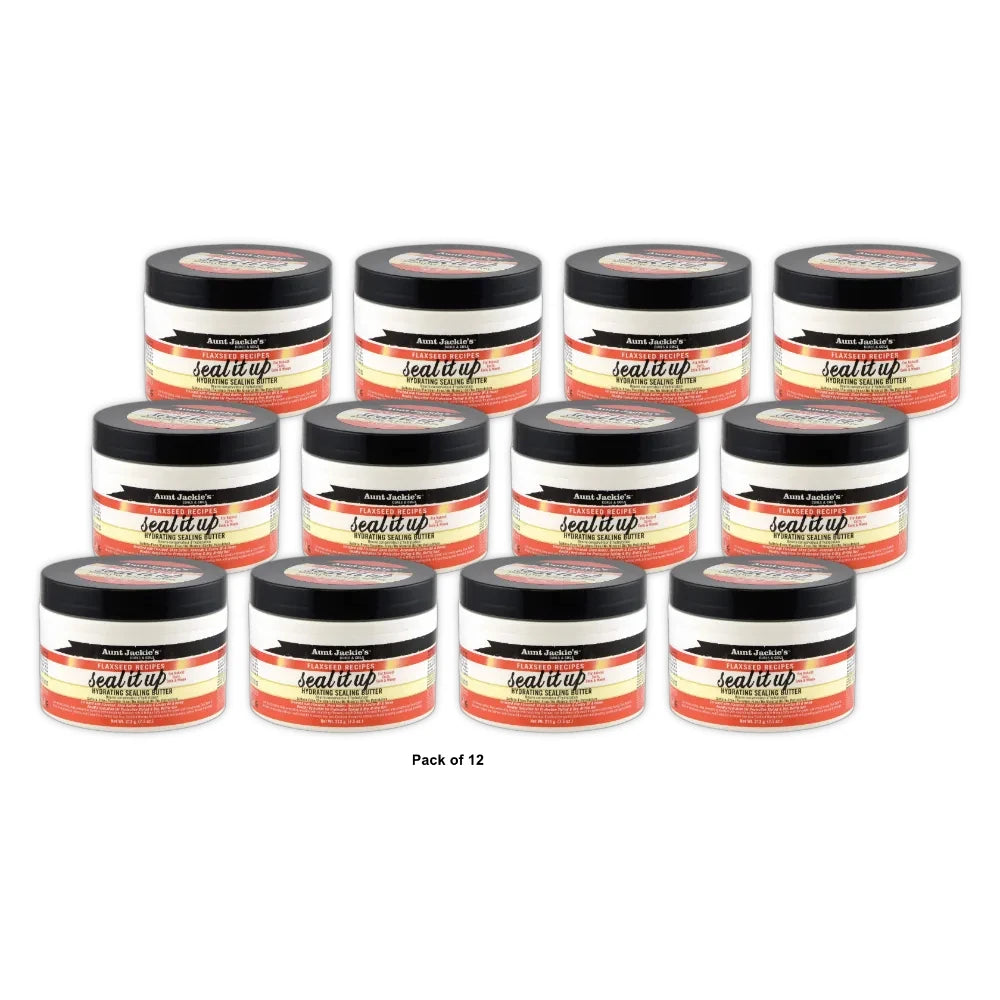 Aunt Jackie s Flaxseed Recipes Seal It Up Hydrating Sealing Butter 7.5 Oz (Pack of 12)