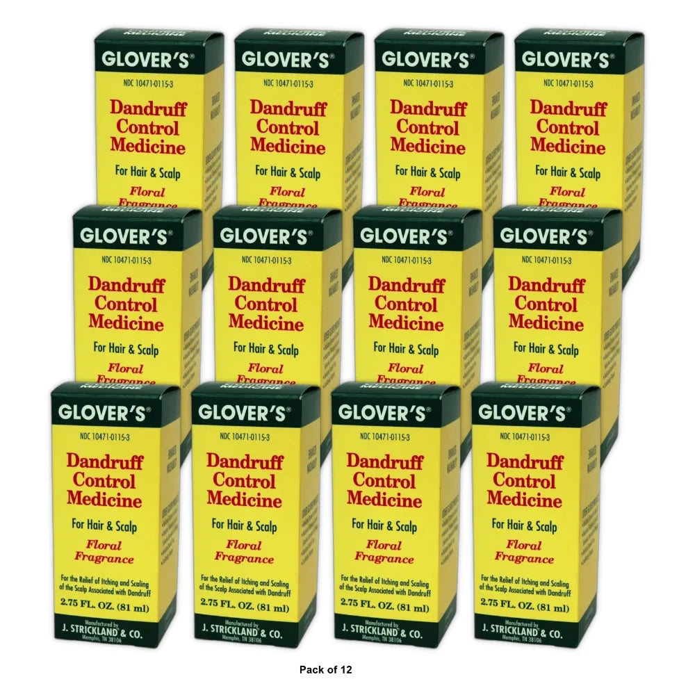 Glovers Dandruff Control Medicine Floral Fragrance 2.75 oz (Pack of 12)