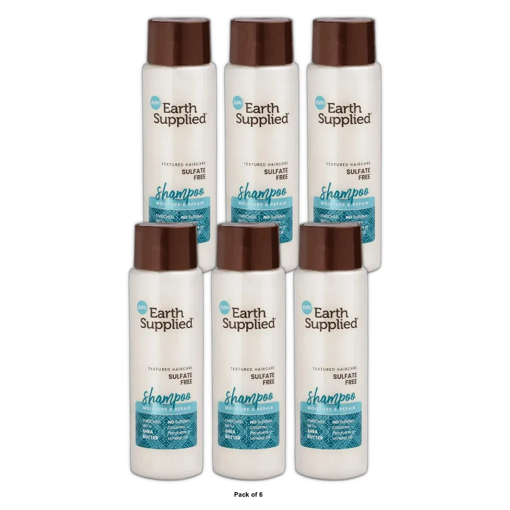 Earth Supplied Moisture & Repair Sulfate Free Shampoo with Shea Butter 13 FL OZ (Pack of 6)