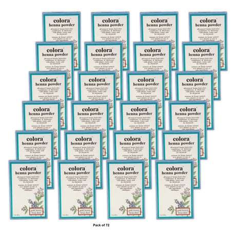 Colora Henna Powder Hair Color Gold Brown 2 oz (Pack of 72)