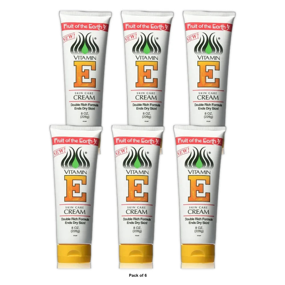 Fruit of the Earth Vitamin-E Cream Tube, Ounce 8 Oz (B0009VO8DK) (Pack of 6)