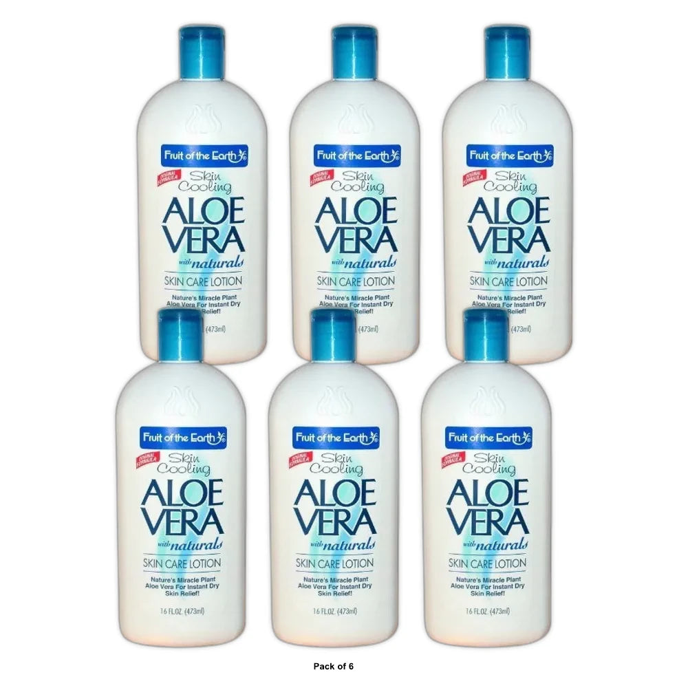 Fruit of the Earth Aloe Vera Skin Care Lotion - 16 Oz. (Pack of 6)
