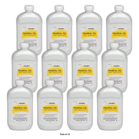 Laxative Unflavored Liquid 16 oz. 99% Strength Mineral Oil (Pack of 12)