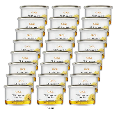 GiGi All Purpose Honee Hair Removal Wax for Face and Body with Beeswax Soft Hai 8 Oz (Pack of 24)