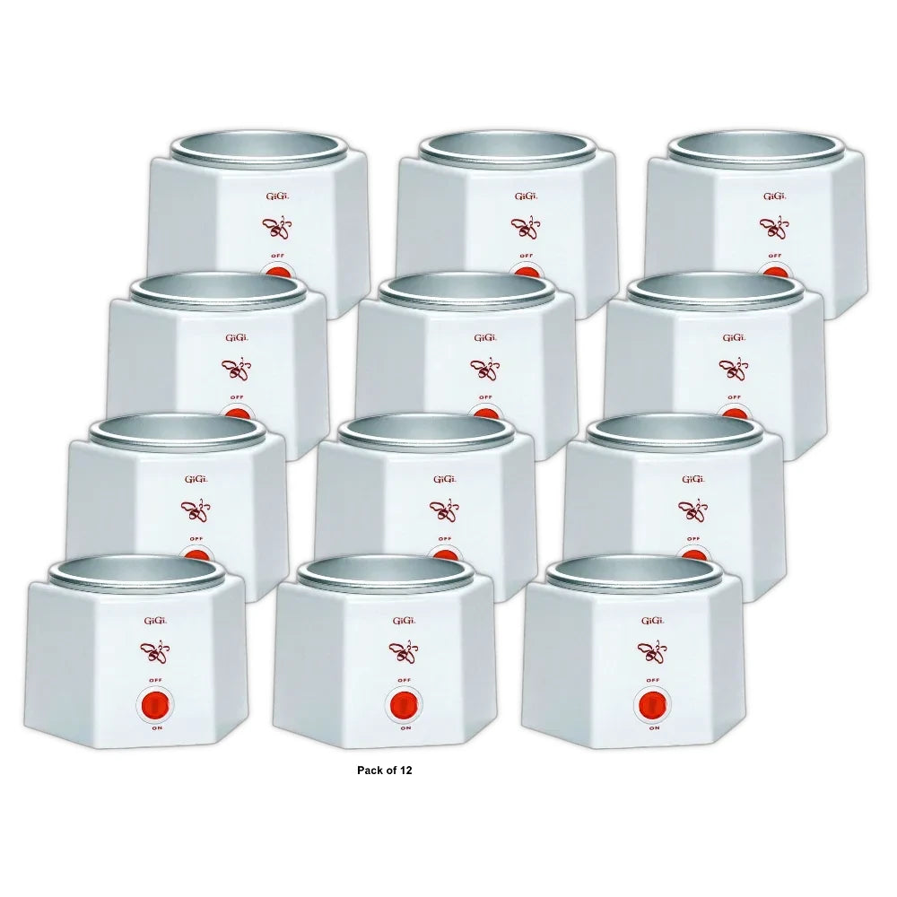 GiGi Wax Melter for Hair Removal Wax Compact Wax Warmer for 8 oz & 14 oz Hair W (Pack of 12)