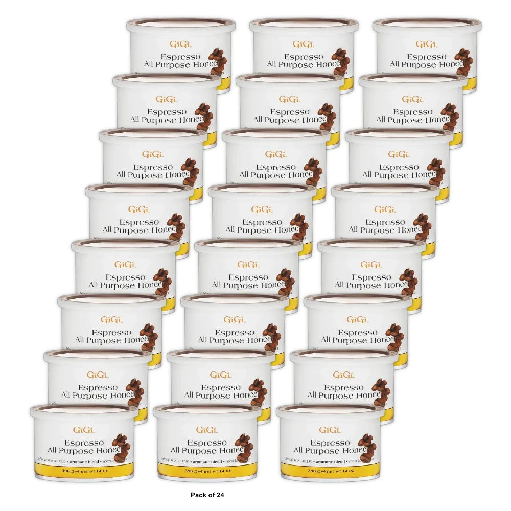 GiGi Espresso All Purpose Honee Wax 14 oz (Pack of 24)