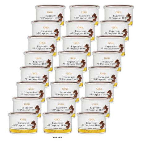 GiGi Espresso All Purpose Honee Wax 14 oz (Pack of 24)