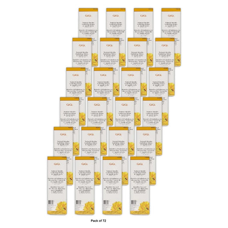 Gigi Natural Muslin Epilating Strips & Applicators (Pack of 72)