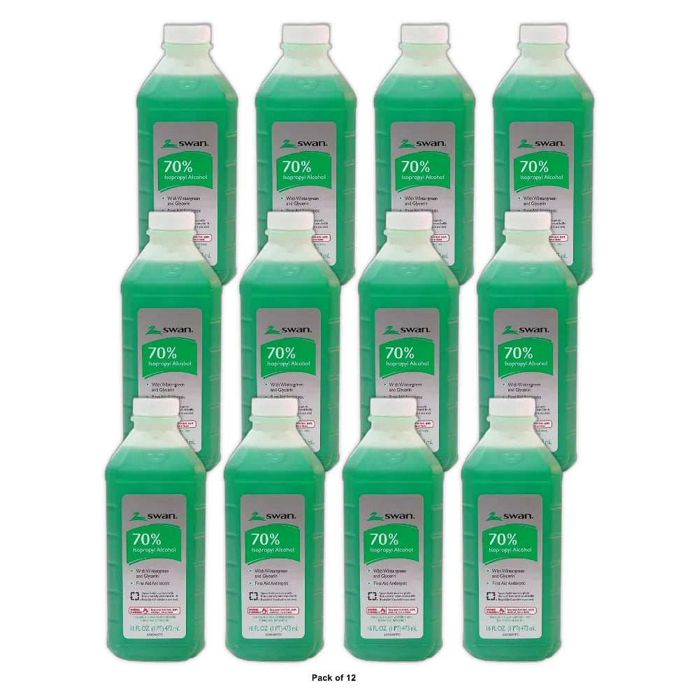 Cumberland Swan Swan Rubbing Alcohol 16 oz (Pack of 12)