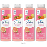 St. Ives Natural Body Wash Soap Pink Lemon And Mandarin Orange 22Oz (Pack of 4)
