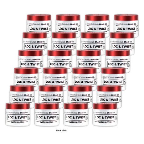 Nicka K New York Tyche Loc & Twist Conditioning Braid  strawbry Gel with Biotin 150 ml  5.07 Oz (Pack of 48)