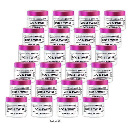 Nicka K New York Tyche Loc & Twist Conditioning Braid cherry Gel with Biotin 300 ml (#H 10.1 Oz (Pack of 36)