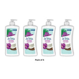 St. Ives Softening Body Lotion Coconut and Orchid 21 oz (Pack of 4)