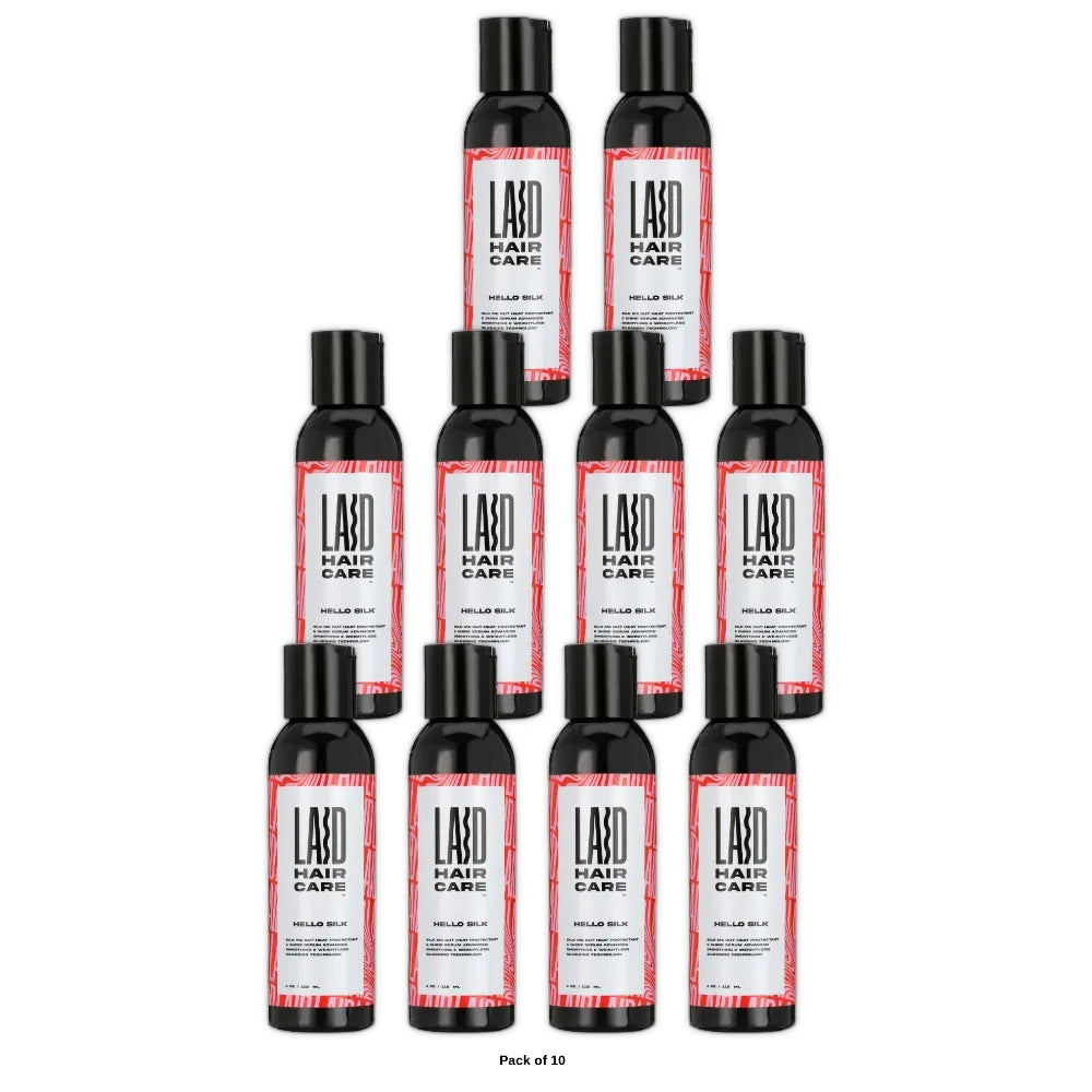 LAID Hair Care Hello Silk Heat Protectant & Shine Serum™ 4 Oz (Pack of 10)