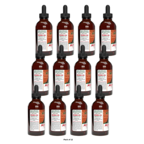 100% Pure Jojoba Oil – Cold Pressed & Unfiltered – 4 oz (Pack of 12)