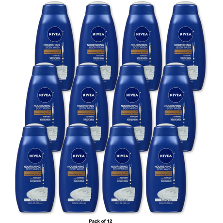 Nivea Nourishing Body Wash with Nourishing Serum 20Oz (Pack of 12)