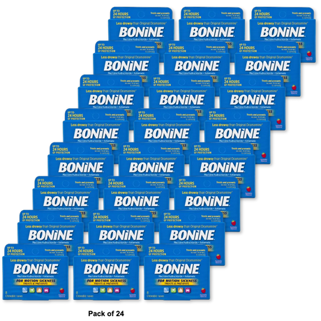 Bonine For Motion Sickness Chewable Tablets Raspberry Flavored8 ea (Pack of 24)