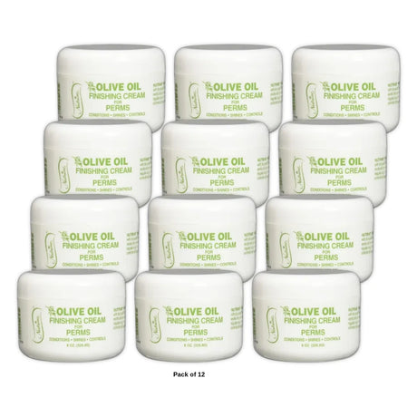 Nutrine Finishing Cream Olive Oil Jar For Perms, Ounce (B003YIWU3A) 8 Oz (Pack of 12)