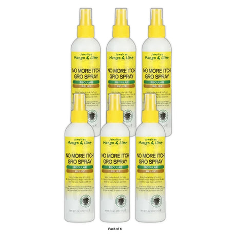 Jamaican Mango & Lime No More Itch Gro Spray 8 oz. Unisex (Pack of 6)
