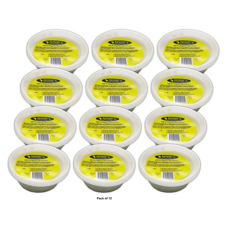 African Secret 100% Organic Shea Butter Smooth Yellow Ounces 8 Oz (Pack of 12)