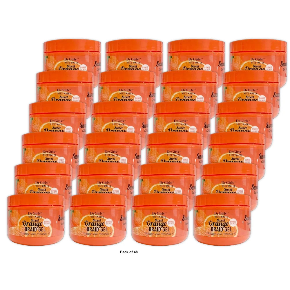 Dr.Girls Rice Water Braid Gel Sweet Orange 8.45oz (Pack of 48)