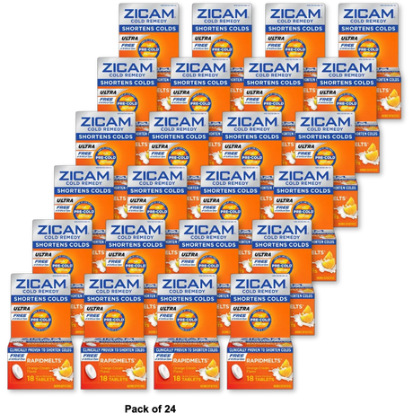 Zicam Ultra Cold Remedy Bi-Layer Rapidmelts Homeopathic Tablets 3.21oz (Pack of 24)