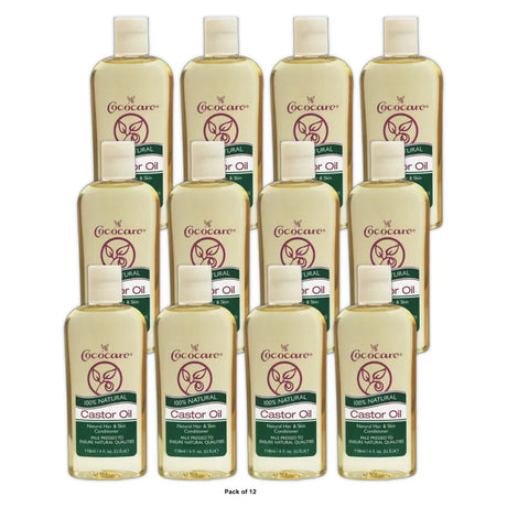 Cococare 100% Castor Oil 4 oz (Pack of 12)