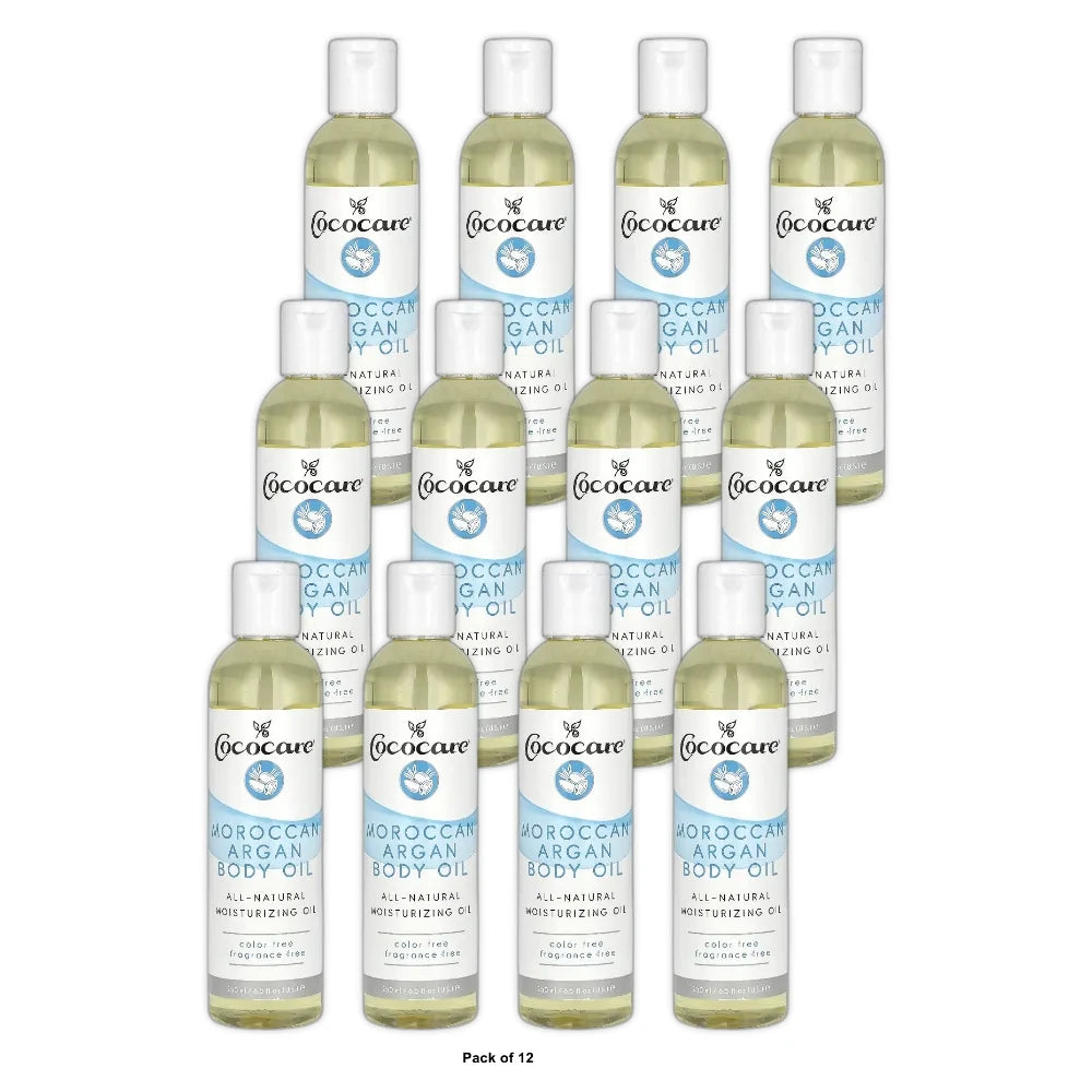 Cococare Moroccan Argan Body Oil Fragrance Free 8.5 fl oz (250 ml) (Pack of 12)
