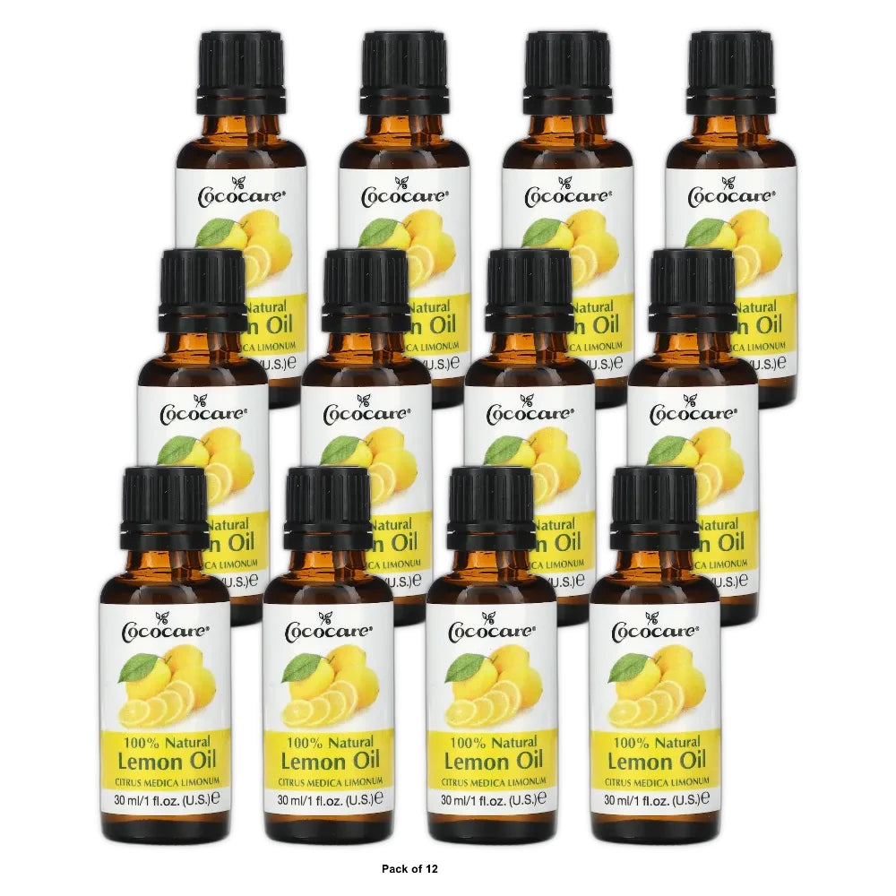 Cococare 100% Natural Lemon Oil 1 fl oz (30 ml) (Pack of 12)