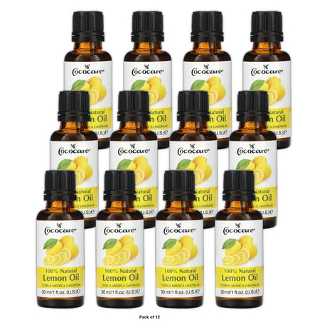 Cococare 100% Natural Lemon Oil 1 fl oz (30 ml) (Pack of 12)