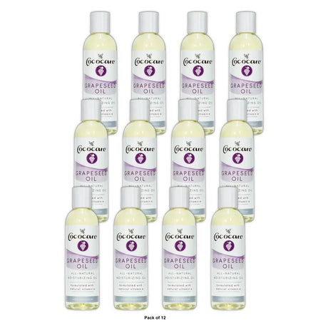 Cococare Natural Grapeseed Oil Infused with Vitamin E 4 Oz (Pack of 12)