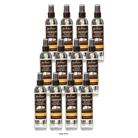 Cococare Coconut Dry Oil Body Spray 6 fl oz (180 ml) (Pack of 12)