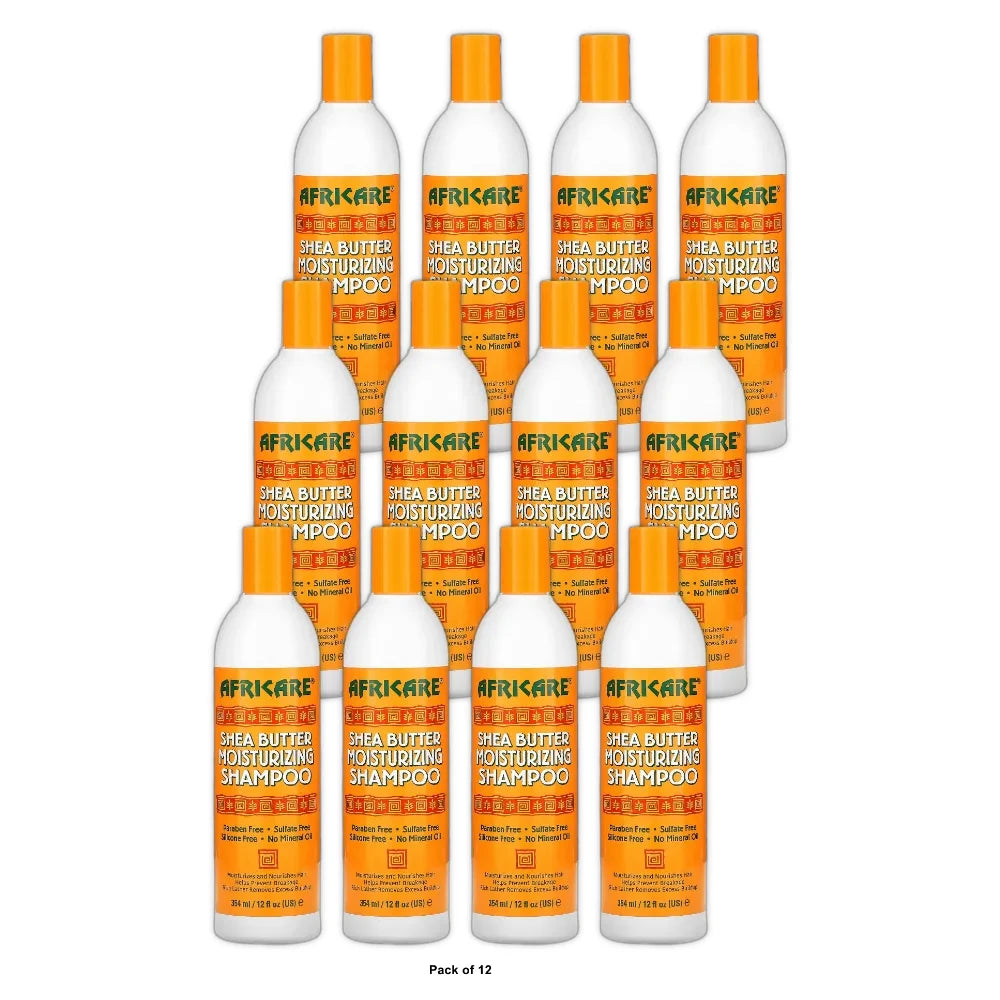 Cococare Africare Shea Butter Moisturizing Shampoo 12 Fl Oz(354 ml) (Pack of 12)