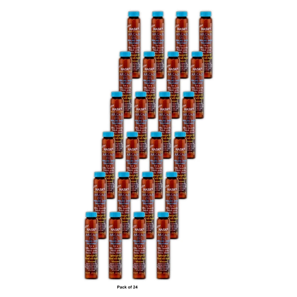 Hask Argan Oil Healing Shine Hair Treatment 0.63 FL OZ (Pack of 24)