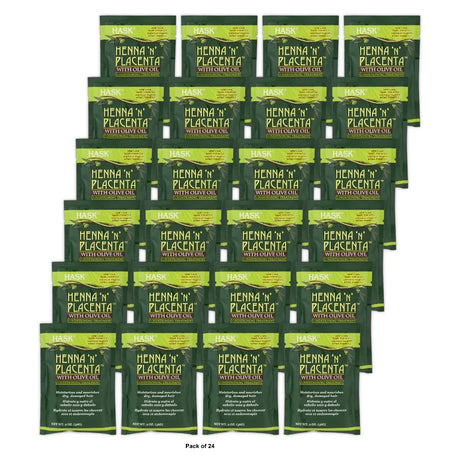 Hask Henna N Placenta Conditioning Treatment With Olive Oil 2.0 OZ (Pack of 24)