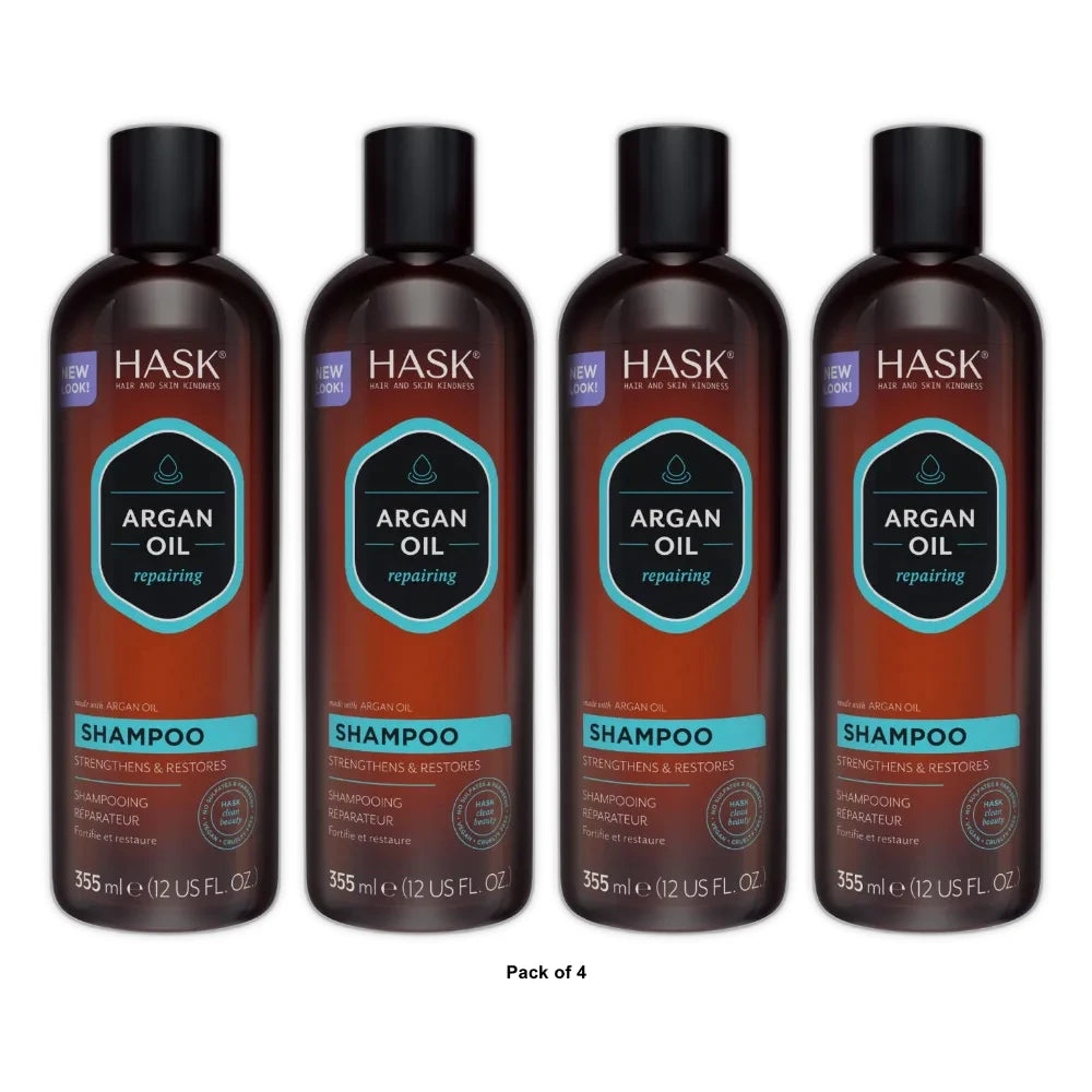 Hask Argan Oil Repairing Shampoo - 12 fl oz (Pack of 4)
