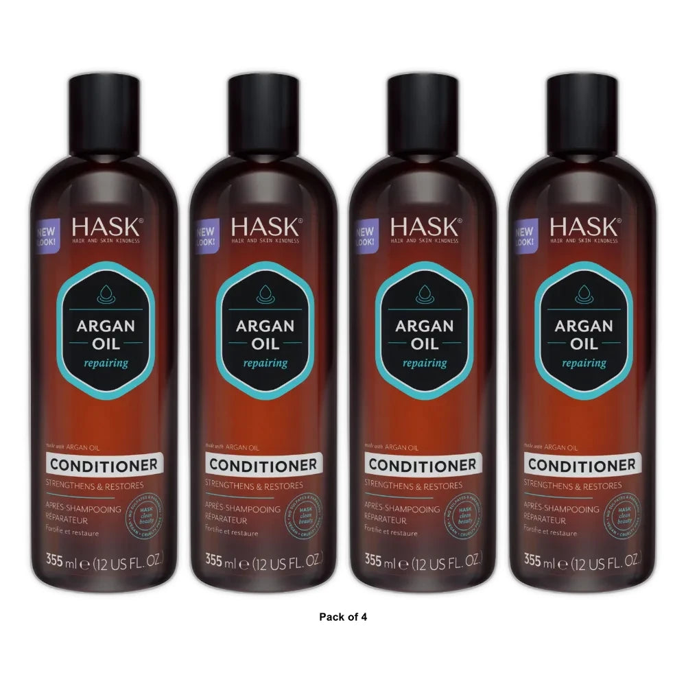 Hask Argan Oil shampoo & conditioner set 12oz (Pack of 4)