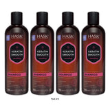 Hask Keratin Protein Smoothing Shampoo & Conditioner 12oz (Pack of 4)