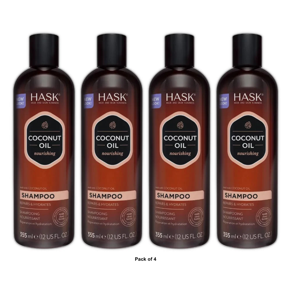 Hask Coconut Oil Nourishing Shampoo - 12 fl oz (Pack of 4)