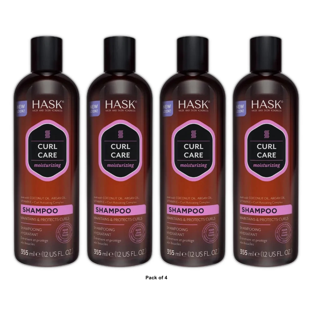 Hask Curl Care Moisturizing Shampoo - 12 fl oz (Pack of 4)