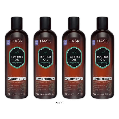 HASK Tea Tree Oil and Rosemary Invigorating Conditioner 12 fl oz (Pack of 4)